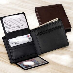 Royce leather commuter wallet